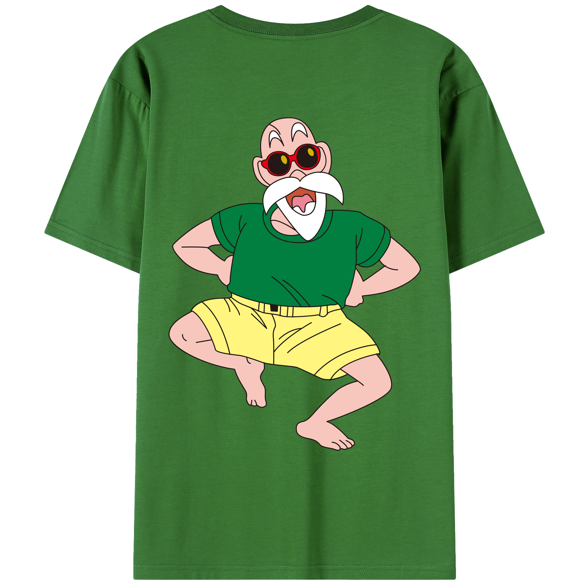 （画像用） ドラゴンボール 亀仙人（かめせんにん） DRAGON BALL Master Roshi Kame Sennin レディース半袖Tシャツ(バックプリント)